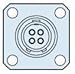 Glenair 800-012-02M7-10PN Circular MIL Spec Connector MM UN MATING PCB SQ FL PIN
