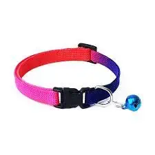 PSK PET MART Colorful Cat Collar with Bell, Adjustable Rainbow Collars for Cat Kitty Puppy Rabbit Small Animals - (Buy 1 Get 1 Free)