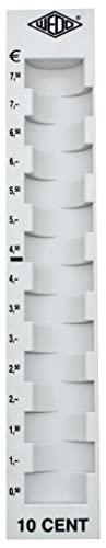 Wedo 160701037 Münzrille 0.10 Euro 10 Cent Plastic for 75 Coins with Tags 18 x 4.5 "x 1 1/4, Grey, light grey, 0,10 Euro, 10 Cent - Image 2