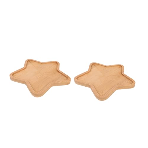Homoyoyo 2pcs Handmade Bamboo Tray Blank Fillable Plate for Home Decor Adult and Boys and Materials for Custom Serving and Decoration