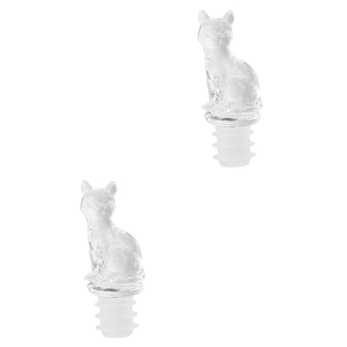 Alipis 2 Stk Katze Weinflaschenverschluss Weinsiegel Flaschenverschließer Getränkestecker weinprobe weinverkostung Silikonstopfen für Weinflaschen Katzenstopper für Weinflaschen Plastik