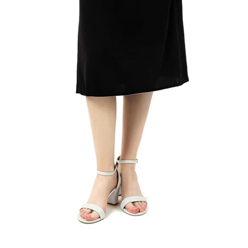 Image of Women's Heeled Sandals Open Toe Ankle Strap 2.5-Inch Chunky Heels Dress Shoes Wide Feet Friendly