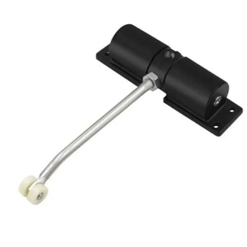 Cierrapuertas automático ajustable negro de resorte resistente para puertas de interior y exterior 2