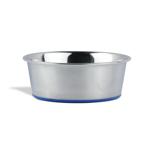 Image of Zigly Stainless Steel Dog Feeding Bowl for Large & Giant Breeds | Rust-Resistant Anti-Skid Food & Water Bowl | Heavy Duty, Hygienic & Easy to Clean Pet Bowl | L | 1860ml