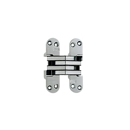 SOSS Invisible Hinge Model 218 for 1-3/4" Thick Material, 20 Minute Fire Rated, Zinc, Satin Chrome Exterior Finish, Model Number 218US26D