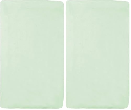 Image of TL Care 100% Natural Breathable Cotton Jersey Knit Fitted Bassinet Sheet, Celery, 15 inch x 33 inch, Soft Breathable, for Boys and Girls (Pack of 2)