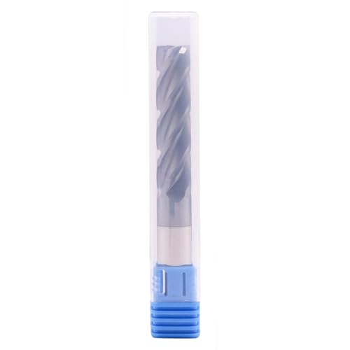 Image of 1 /2 inch 4 Flute Solid Carbide Long Square End Mill, 4 inch OAL, AlTiN Coated | 35 Helix, 1 /2 inch Cutting Dia, 1 /2 inch Shank Dia, 2 inch LOC, for Milling Alloy Steel, Carbon Steel, Cast Iron, Copper