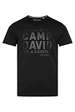 camp david xxl sale plakativer Logo Print vorne Camp David Herren T-Shirt mit Logo Print Black XXL