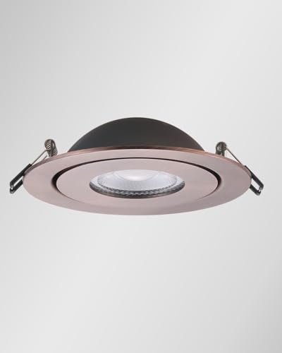 Image of POPANU Recessed Lights 4 Inch, Oil Rubbed Bronze Gimbal Downlight with 360 Rotation to Highlight Artwork and Create Accent Lighting in Living Room or Kitchen 6 Pack