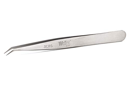 Weller Erem 3CBS Precision Tweezers, Curved 40°, with Pointed Tips