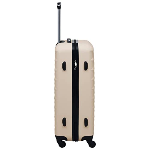Elegant Gold Hardcase Trolley Set for Travel, Lightweight and Durable, 3 Sizes for All Your Packing Needs3