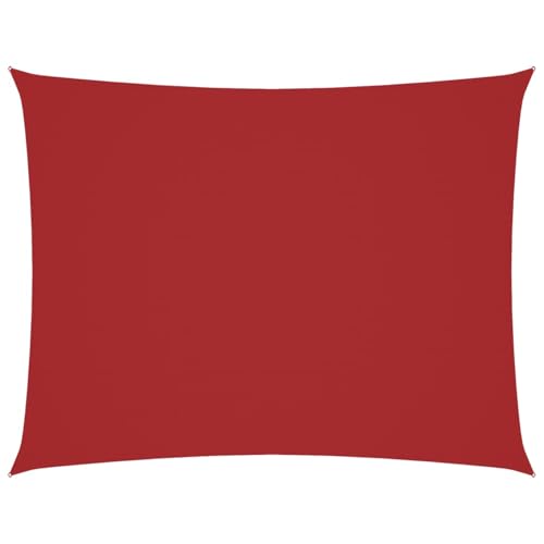 Rantry Sonnensegel Oxford-Gewebe Rechteckig 4x6 m Rot Sonnensegel Rasen, Garten Model135657