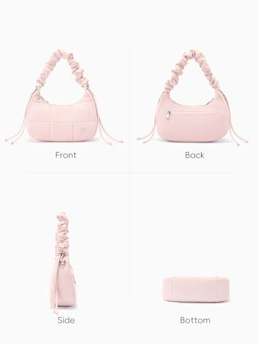 Image of WESTBRONCO Small Puffer Shoulder Bag, Quilted Crescent Crossbody Bags for Women Nylon Daily Purse, Womens Puffy Handbags