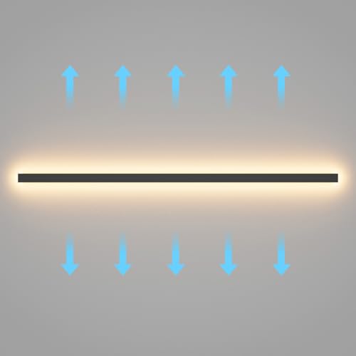Image of Aipsun Outdoor Lights 2 Packs,Modern Outdoor Wall Light 71inch Long Strip LED Wall Sconce IP65 Anti Rust Warm Light Fixture 3000K Exterior Wall Mount Lights for Entrance, Hallway, Garage, Porch
