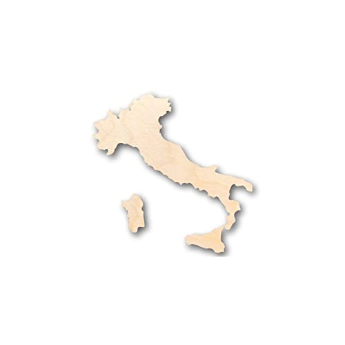 Unfinished Wood Italy Shape 3 Pieces Country Craft up to 46" DIY 10" / 3/4"