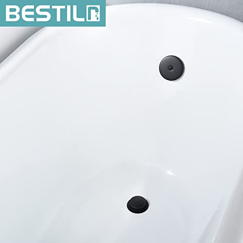 Bestill Tip-Toe Bathtub Drain And Overflow Plate, Matte Black #TOP1