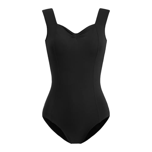 Justaucorps de danse femme à larges bretelles pour le ballet et la gymnastique