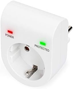 DIGITUS Adapter przeciwprzepięciowy - 16A / 230V / 50Hz - Max. 3.500W - Wskaźnik statusu LED - Prąd upływu Max. 13.500A