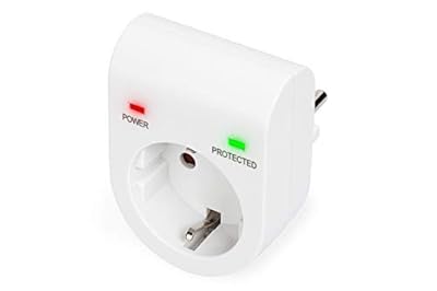 DIGITUS Adaptador de Protección contra Sobretensiones, 16A / 230V / 50Hz - Máx. 3.500W, LED Indicador de Estado, Corriente de fuga Máx. 13.500A | Ya disponible en tu tienda friki favorita! En mundofriki.es!