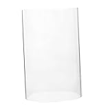 FONDOTIN Portavelas de Vidrio Cilíndrico Transparente Protección contra Viento Funda para Vela sin Diseño Sencillo Uso Hogar Restaurante Bodas