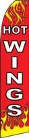 HOT WINGS Feather Banner Flag (11.5 x 2.5 Feet)