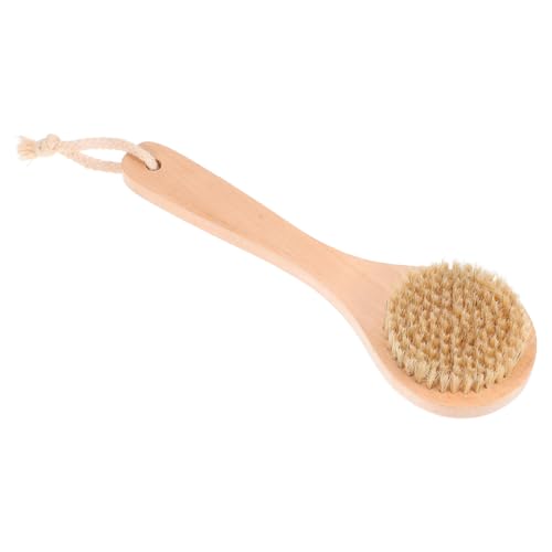 Wakauto Brush for Camping Wood Handle Boar Bristles Ergonomic Design Easy to Clean