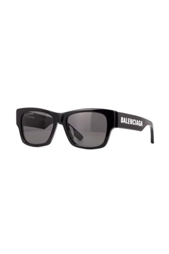 Balenciaga Grey Square Unisex Sunglasses BB0262SA 001 56
