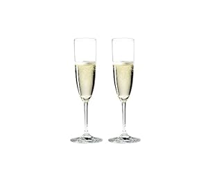 RIEDEL 6416/08 Vinum Champagner Flöte, 2-teiliges Champagnerflöten Set, Kristallglas, Champanger