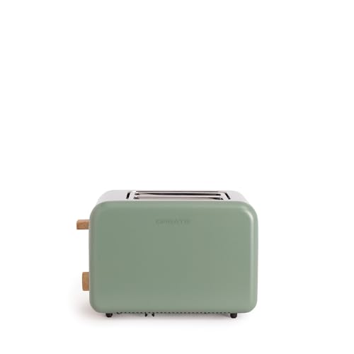 CREATE/TOAST RETRO/Tostapane Verde Sage/ 6 Livelli Potenza, Vassoio Raccogli briciole, Termostato,...