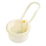 FABULETTA Hanging Sink Strainer Basket: Over The Sink Colander for Food Waste Separation and Fruit Washing, Space Saving Kitchen Drainage Tool with Fine Mesh Filter in(White)