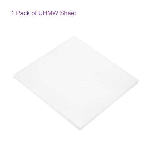 Image of DMiotech 8 x 8 x 3 /8 Inch Plastic UHMW Sheets, Ultra High Molecular Weight Polyethylene, Opaque White Polyethylene Board for Automotive, Chemical, Manufacturing, DIY Home Kitchen