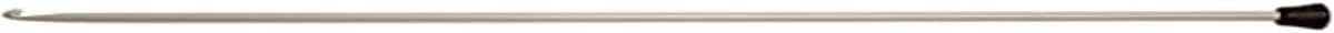 KnitPro Grey Aluminum Tricot/Afghan Traditional Crochet Hook | US Size 7 (4.5 mm)