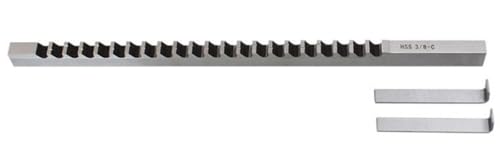 Accusize Industrial Tools - 3/8'' to C, Hss Keyway Broach, Fractional, Imperial, 5000-0022