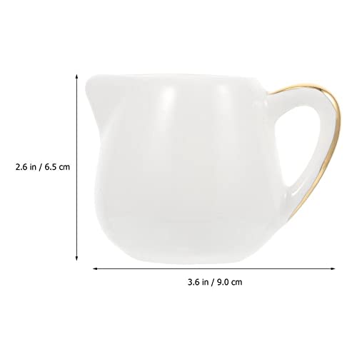 Pot à lait, saucière, tasse à eau, pichet, crémier, distributeur de café, sucre, sauce, mousseur à lait en céramique 240 ml, pour la maison et le restaurant, idéal pour le latte art, petit mousse
