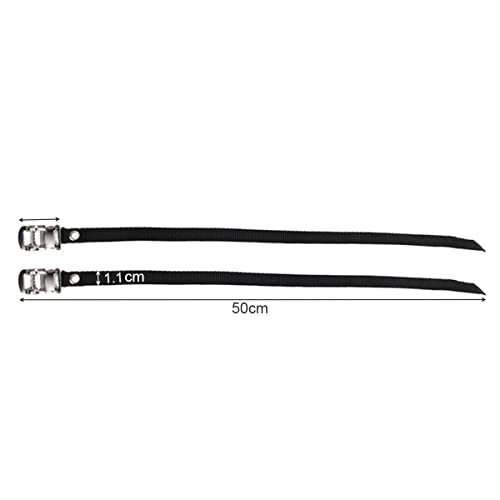 Tobefore 2pcs Bike Pedal Clips Strap Anti-Slip Foot Pedal Universal Wheel Stabilizer Straps Spinning Cycling Shoe Toe Casing Tie Rope for Indoor Outdoor Road Mountain Exercise Stationary Bike