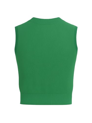 Women’s Sleeveless Knit Sweater Vest – Casual Pullover Top, Lightweight Slim Fit Knitwear for Spring Fall2
