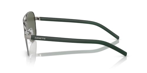 ARNETTE Man Sunglasses Gunmetal/Black Frame, Polarized Green Lenses, 59MM2