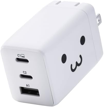 （07:30時点） エレコム 充電器 合計65W 3ポート Type-C USB-A USB PD対応 スイング式プラグ採用 しろちゃん EC-AC10367WF