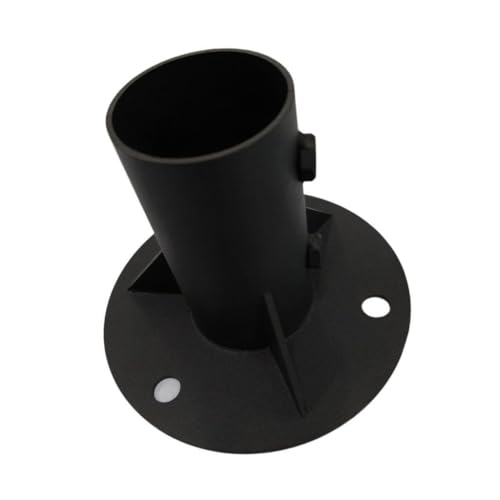 KiBcsLic Fence Post Floor Flange with Screws Concrete Mounted Holding Heavy Duty Round Fence for Outdoor Lighting Fencing, 52mm
