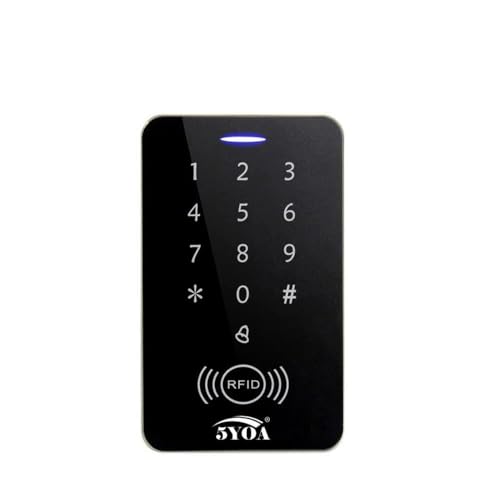 POOIQX Système de contrôle d'accès Sécurité proximité Serrure Porte Anti-brouillage Distance d'induction Support La Fer Pointage sans Effort(Ivory)