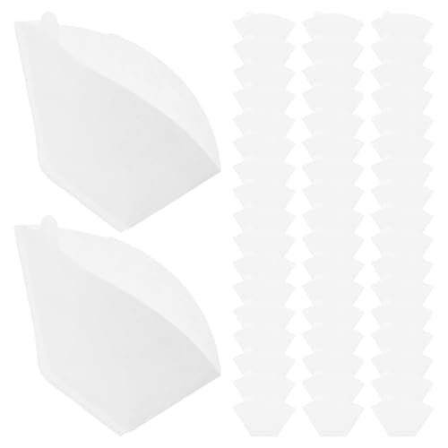 IMIKEYA 100個 コーン形状使い捨てコーヒーフィルターペーパー 均一抽出で味を損なわない錐形ドリップ用 簡単交換 家用 杯対応