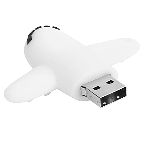 Clé USB 2.0 16 Go/32 Go/64 Go/128 Go, Stylo de Clé USB pour Lecteur Flash de Poupée d'avion de Dessin Animé, Clé de Mémoire de Stockage pour Lecteur Portable, Plug and Play, Blanc(64 Go)