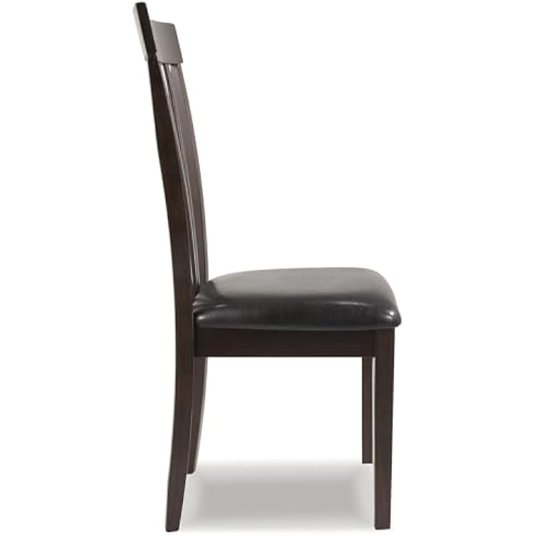 Signature Design by Ashley Hammis Rake Back Dining Room Chair, Set of 2, Dark Brown