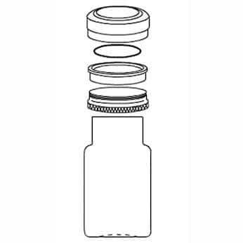 110-207-0006 Reaction Vessel with Clear Plastic Shield and Coupling, 6 oz