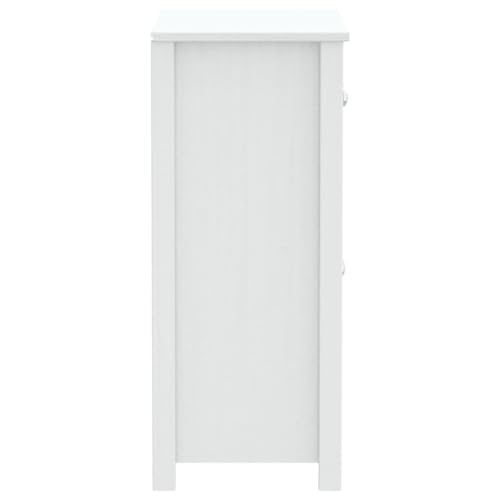 Mueble de baño de madera maciza con gran capacidad de almacenamiento y acabado blanco BERG 7