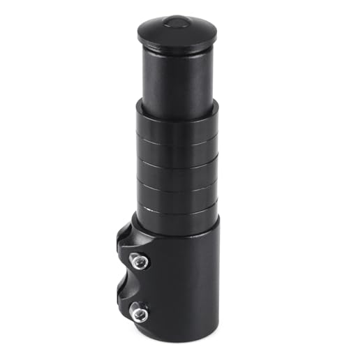Azarxis Fahrrad Höhenadapter, Aluminium Gabelschaftverlängerung, Vorbauten Lenkererhöhung, Mountainbike Ahead Vorbau, Lenker (Schwarz - 138mm)