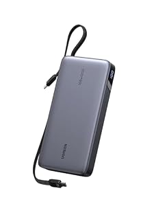Batterie Externe 25000mAh 165W avec Câbles USB-C Intégrés UGREEN Nexode