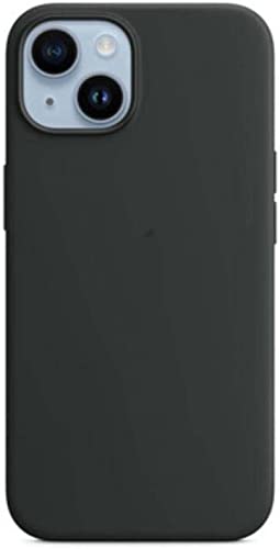Coque iPhone 14 Plus silicone liquide Svart avec protections écran et objectif