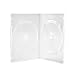 Maxtek 14mm Clear Standard Double Capacity DVD Case with Outter Clear Sleeve, 25 Pieces Pack