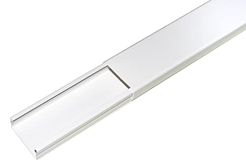 LINK LK4611810 Packung mit 10 Kabelkanälen für die Wand mit Schiebedeckel, Weiß, 46 mm x 18 mm x 1 m